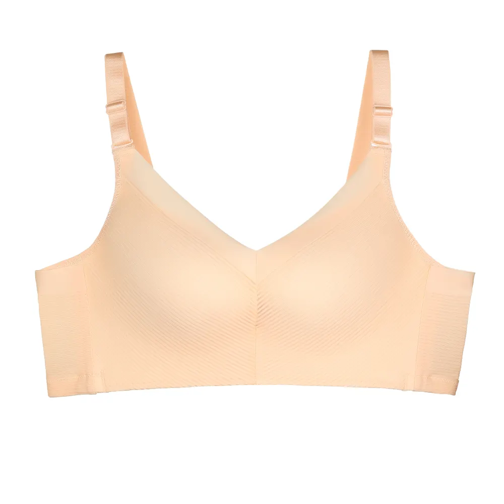 Allegra K- Lace Wirefree Seamless Push Up Minimizer Bra