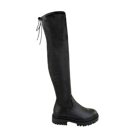 Where's That From - Womens/Ladies Dawn Chunky PU Knee-High Boots