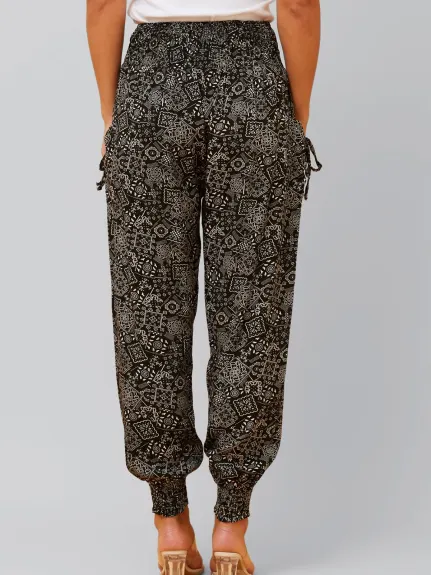 Annick - Issa Pantalon Sarouel Boheme Taille Nid D'Abeilles