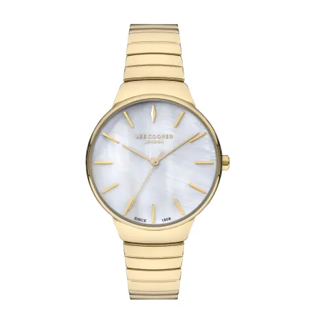 LEE COOPER-Montre Dames Doré 35mm Cadran Blanc