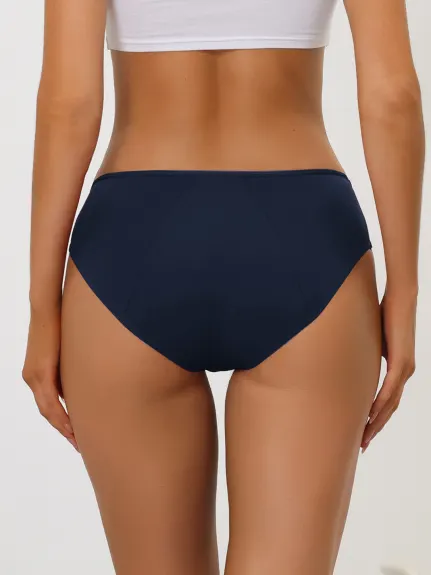 Allegra K- Pack de sous-vêtements menstruels taille mi-haute, bleu marine