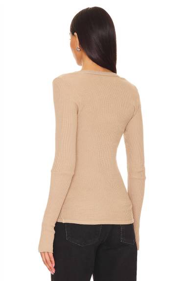 Enza Costa - Cuffed Long Sleeve V