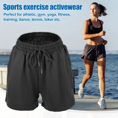 Unique Bargains - Casual Flowy Activewear Workout Shorts