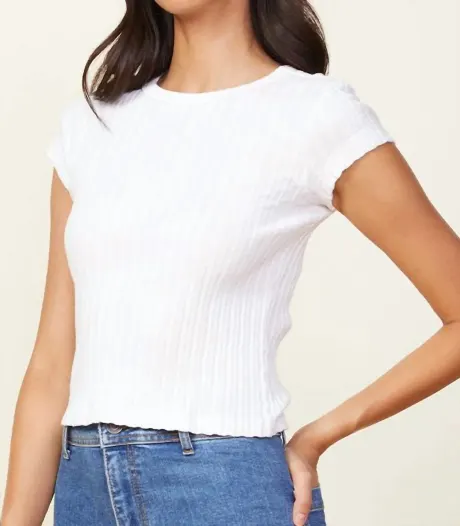 MONROW - Cable Rib Mini Tee