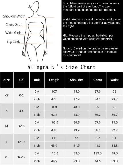 Allegra K - Elegant Cinched Waist A-Line Dress