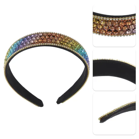 Unique Bargains - Rhinestone Wide Headband