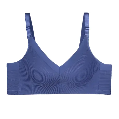 Allegra K- Lace Wirefree Seamless Push Up Minimizer Bra