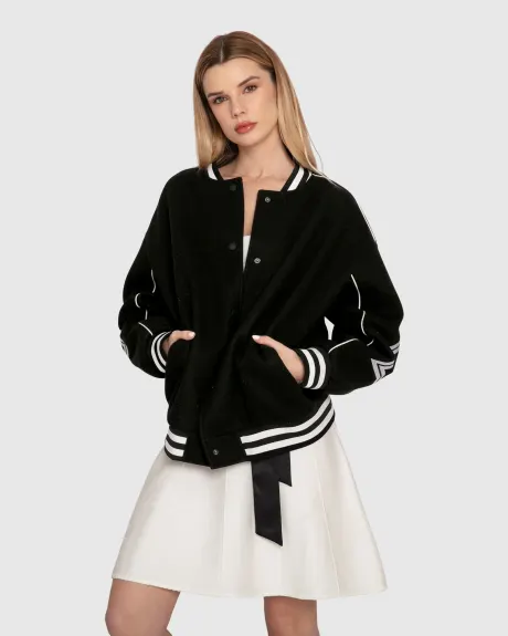 Bomber Letterman Hold Me Close - Noir