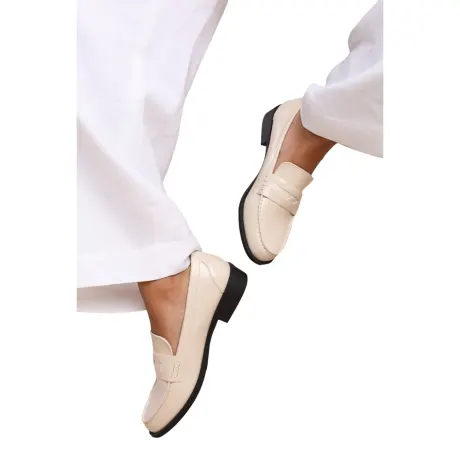 Where's That From - Womens/Ladies Houston Patent Leather Slip-on Wide Loafers