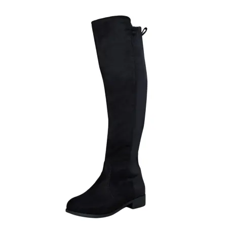 Where's That From - Womens/Ladies Diem Suede Knee-High Low Heel Boots