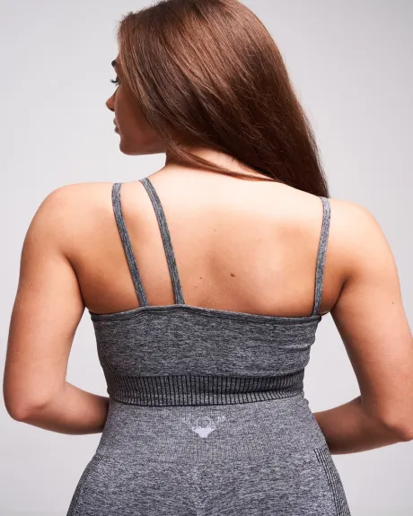 Twill Active - Soutien-gorge de sport asymétrique recyclé Chinella - Gris Marl