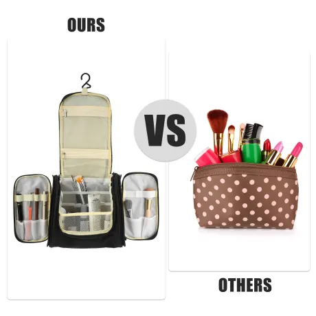 Unique Bargains- Travel Makeup Bag Toiletry Organizer Waterproof Oxford Cloth