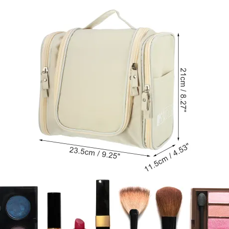 Unique Bargains - Trousse de maquillage de voyage Organisateur de toilette Tissu Oxford imperméable