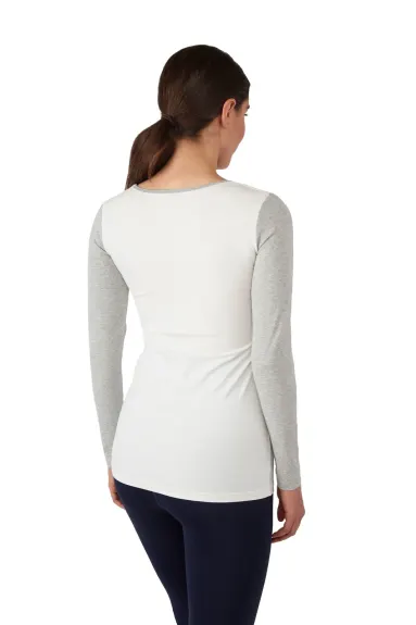 Charlotte Long Sleeves Round Neck Nursing Top - Modern Eternity Maternity