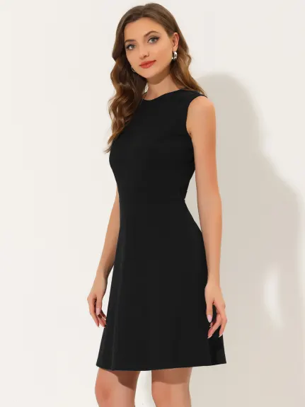 Allegra K - Sleeveless A-line Flare Dress