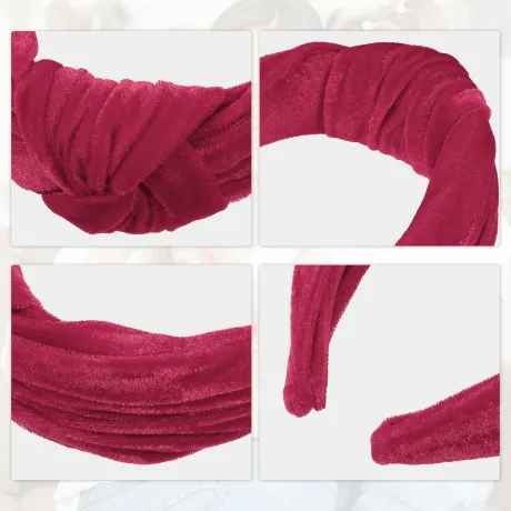 Unique Bargains - Velvet Wide Knotted Headband