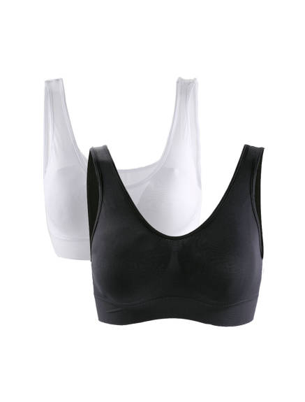 Allegra K- Removable Pads Seamless Wirefree Sleep Vest Top Bra