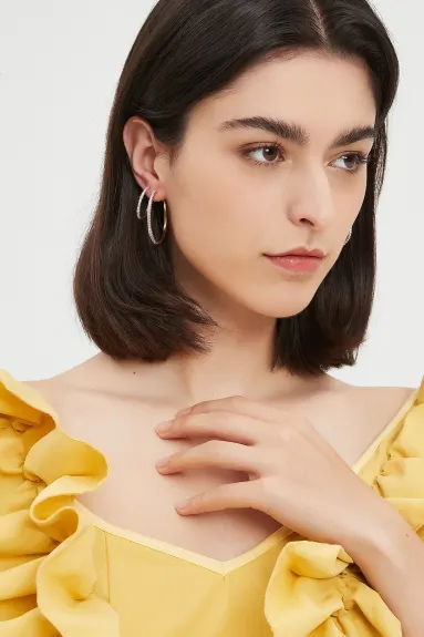 Classicharms-Gaia Celestial Sunburst Hoop Earrings