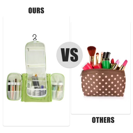 Unique Bargains- Travel Makeup Bag Toiletry Organizer Waterproof Oxford Cloth