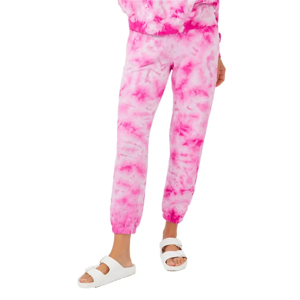 MONROW - Crystal Tie Dye Boyfriend Sweats