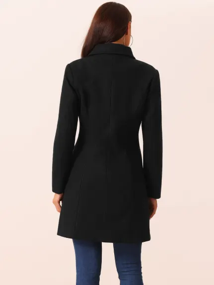 Allegra K - Manteau d'hiver à double boutonnage