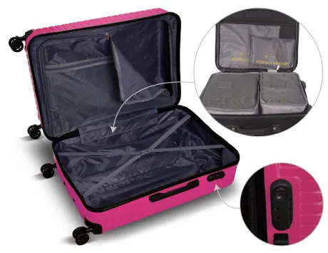 3 Piece Luggage Set Lattitude Collection w/ Luggage Organizer