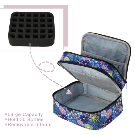 Unique Bargains- Nailcare Makeup Storage Travel Case Double-Layer