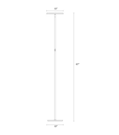 Sky Flux Led Torchiere Floor Lamp With Adjustable Head And 3 Color Temperature Options