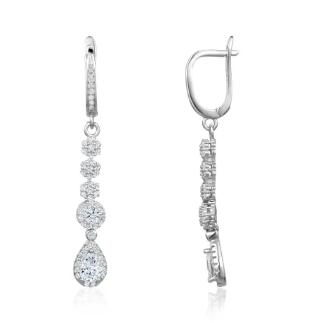 Club Rochelier 3A Cubic Zirconia Geometric Minimalist Earrings