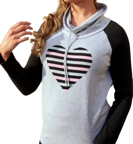 ANGEL - Drawstring With Heart Sweatshirt