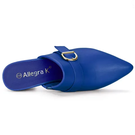 Allegra K - Pointed Toe Slip on Sandals Mules