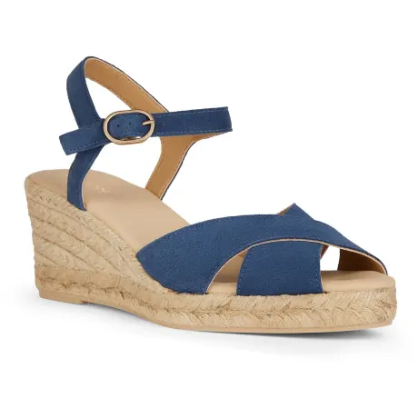 Geox - Womens/Ladies Gesla Low A Nappa Leather Espadrilles