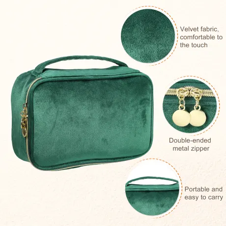 Unique Bargains- Velvet Makeup Bag Travel Storage