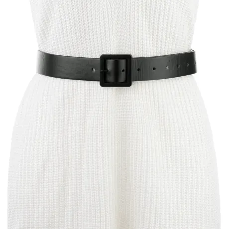 Allegra K- Ceinture en cuir PU avec boucle carrée