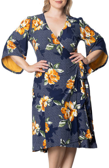 Kiyonna Gemini A-Line Wrap Dress (Plus Size)