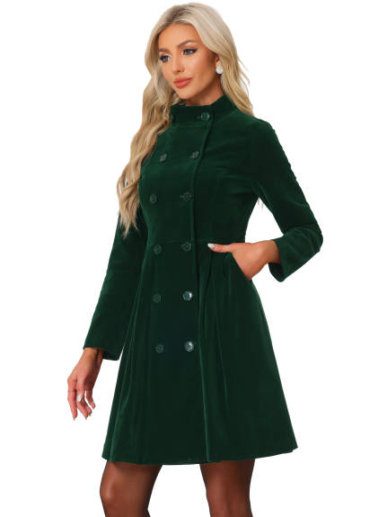 Allegra K- Steampunk Double Breasted Trench Coats