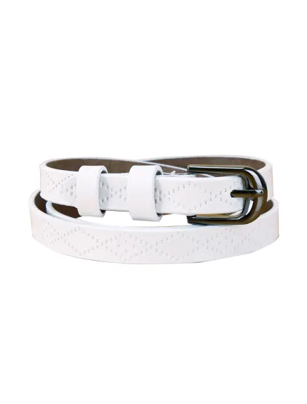 Allegra K - Ceinture fine à motif diamant en relief