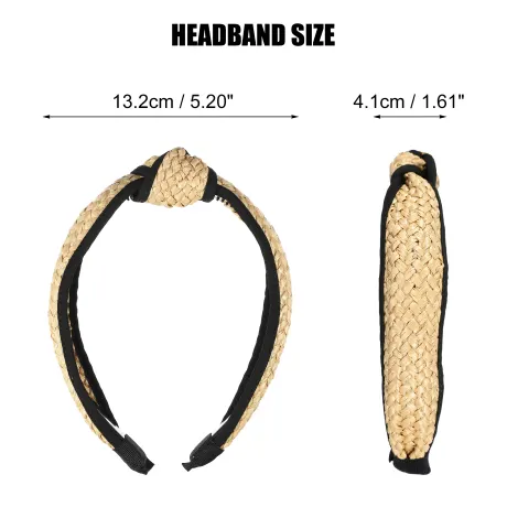 Unique Bargains - Holiday Straw Knotted Headband