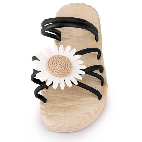 Allegra K - Sunflower Strappy Flat Espadrille Slides Sandals