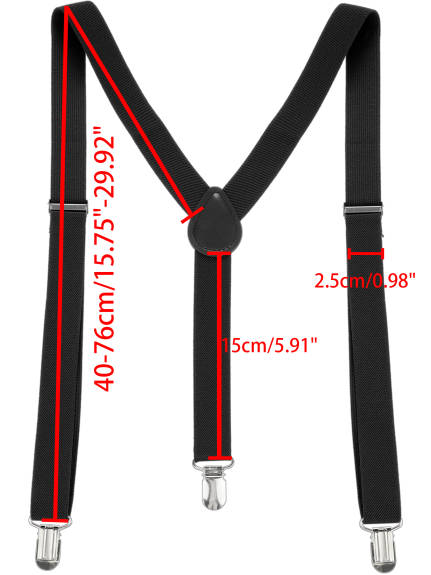 Allegra K- Woman Adjustable Metal Clamp Elastic Suspender Brace