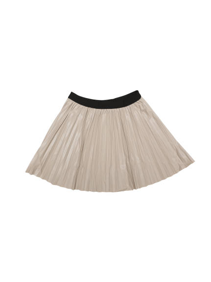 Allegra K - Elastic Waist Pleated Mini Skirt