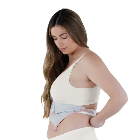 Bravado Designs - Accessoire mains libres pour soutien-gorge d’allaitement Clip and PumpMC - bruyère colombe avec pivoine saupoudrée