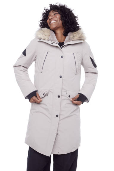 Alpine North Women's - LAURENTIAN | Vegan Down Recycled Long Parka Winter with Faux Fur Hood