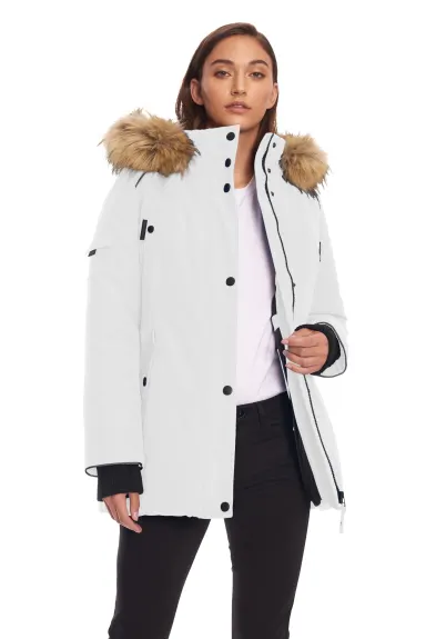 Alpine North - GLACIER | Veste d’hiver type parka femme recyclée duvet végan