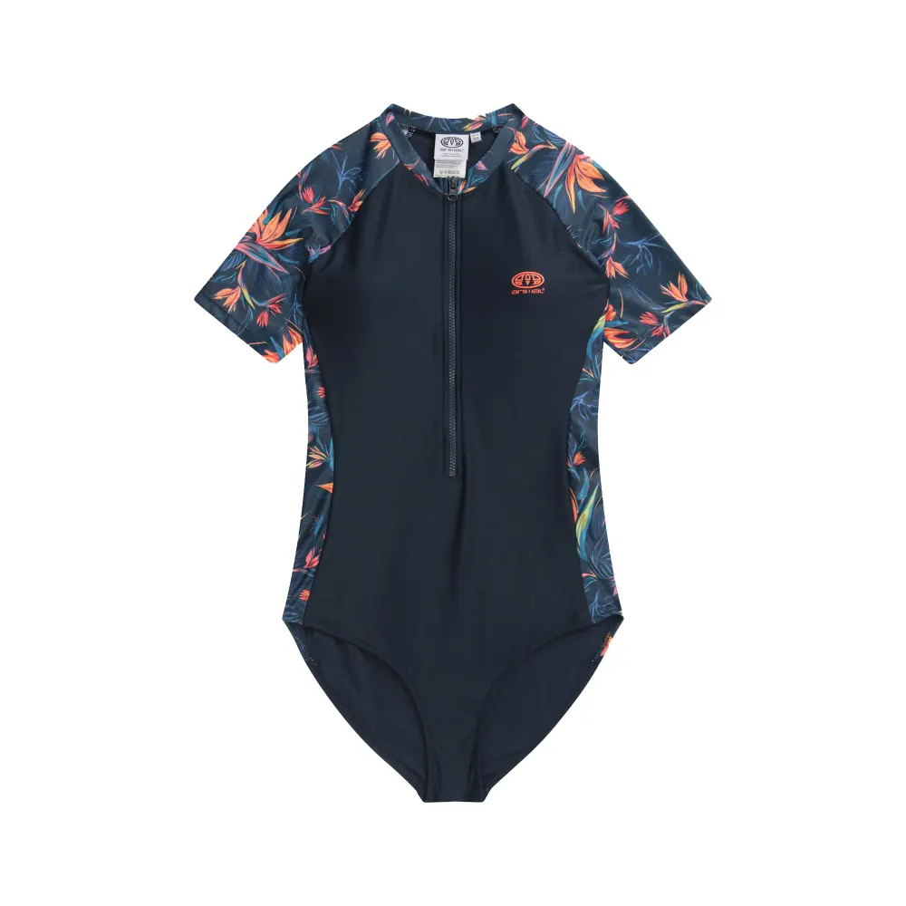 Animal - Womens/Ladies Isla Tropical Leaves Short-Sleeved Wetsuit