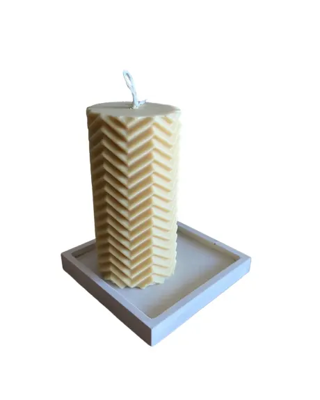 Zigzag Pillar candle - Eden Fiona