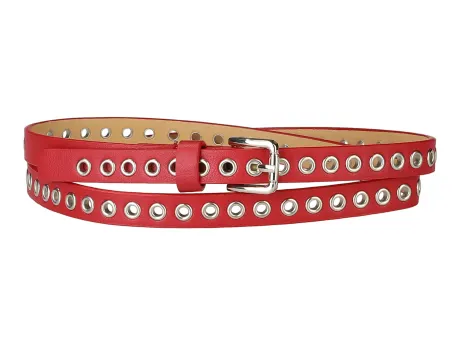 Allegra K- Ceinture à œillets Ceinture en cuir skinny grande taille