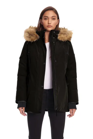 Alpine North - GLACIER | Veste d’hiver type parka femme recyclée duvet végan