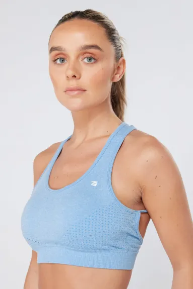 Twill Active Seamless Marl Laser cut Sports Bra