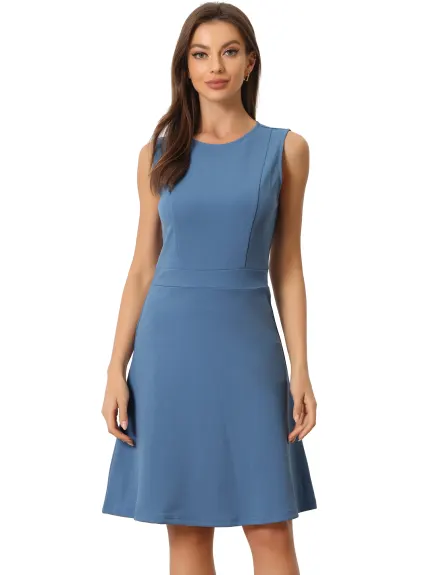 Allegra K - Sleeveless A-line Flare Dress